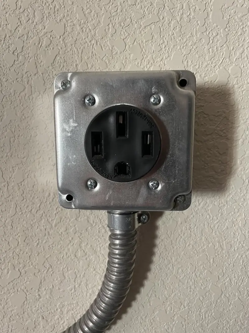 NEMA 14-50 outlet installed for Electrical Panel Upgrade in Haysville