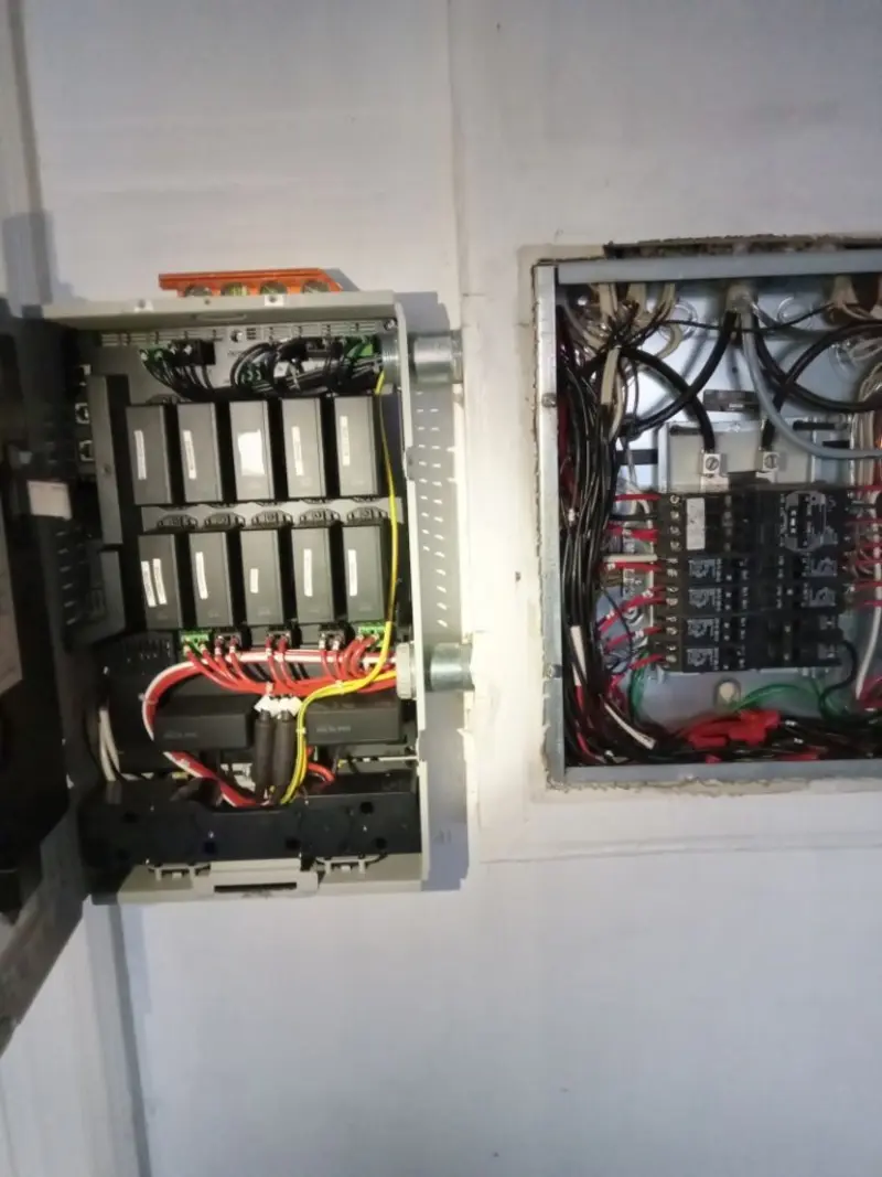 Electrical panel upgrade completed for Security Camera Wiring in Haysville